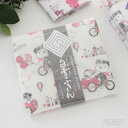 白雪ふきん 友禅染 キミをのせて。 ピンク 30 x 40cm ウマカケバクミコ コラボレートシリーズ