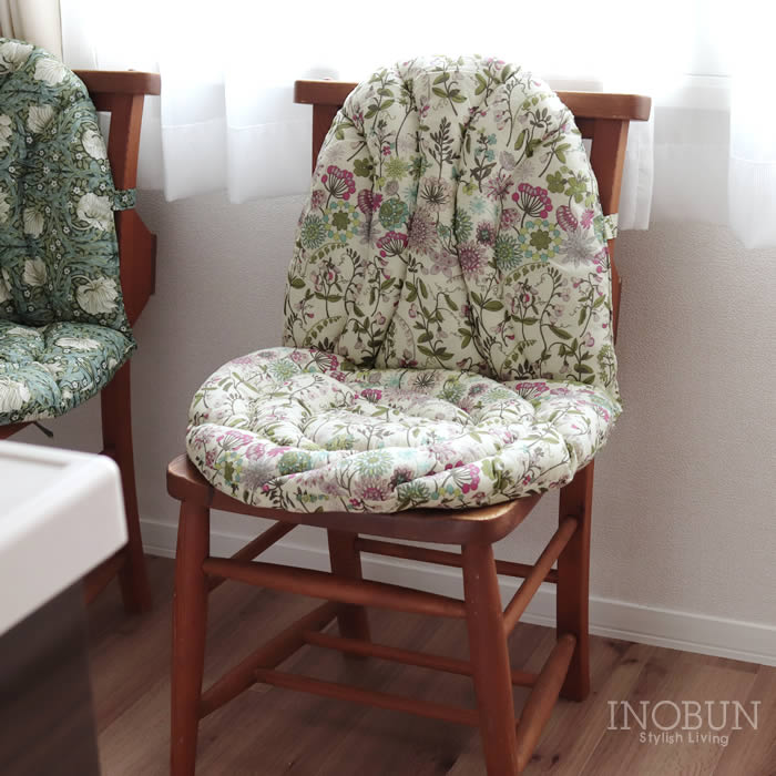 Rakuten - 限定価格 キルト イスシートクッション フラワーガーデン チェアクッション 腰サポート キルトのある暮らし 母の日