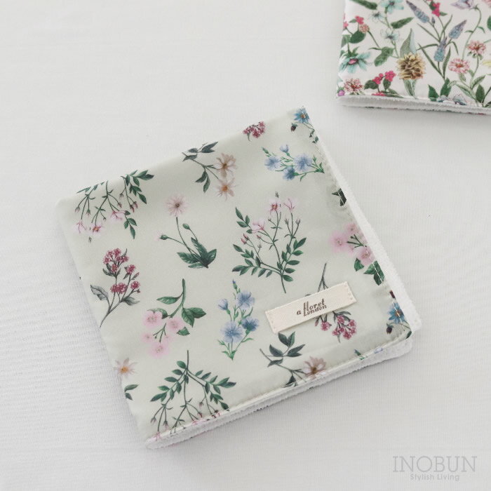 リバティ タナローン ステッチハンドタオル アニー グリーン フローレットロンドン ハンカチ