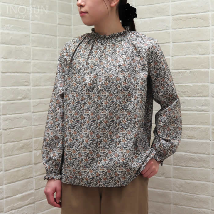 イノブン別注 Parkes LIBERTY シャーリングプルオーバーブラウス Strawberry Tree/CE パークス