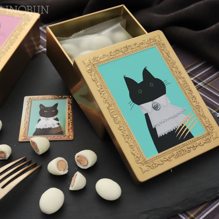 2月14日入荷予定 CACAOCAT petite缶 アーモンド&ホワイト スイーツ チョコレート プチギフト...