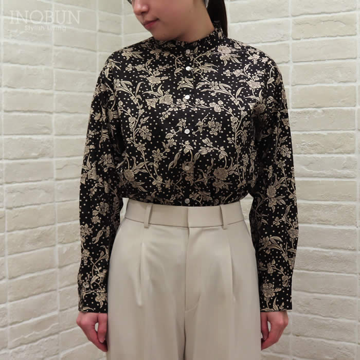 乐天商城 - Parkes リバティ スタンドフリルドロップショルダーシャツ ブラウス Malory/ZE Mサイズ LIBERTY パークス セール