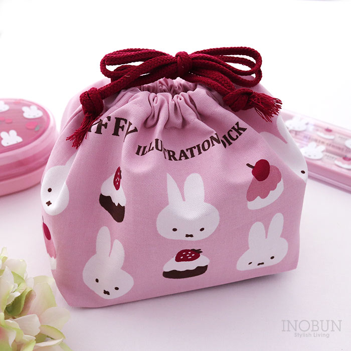 ミッフィー ランチ巾着 お弁当袋 ケーキ 日本製...