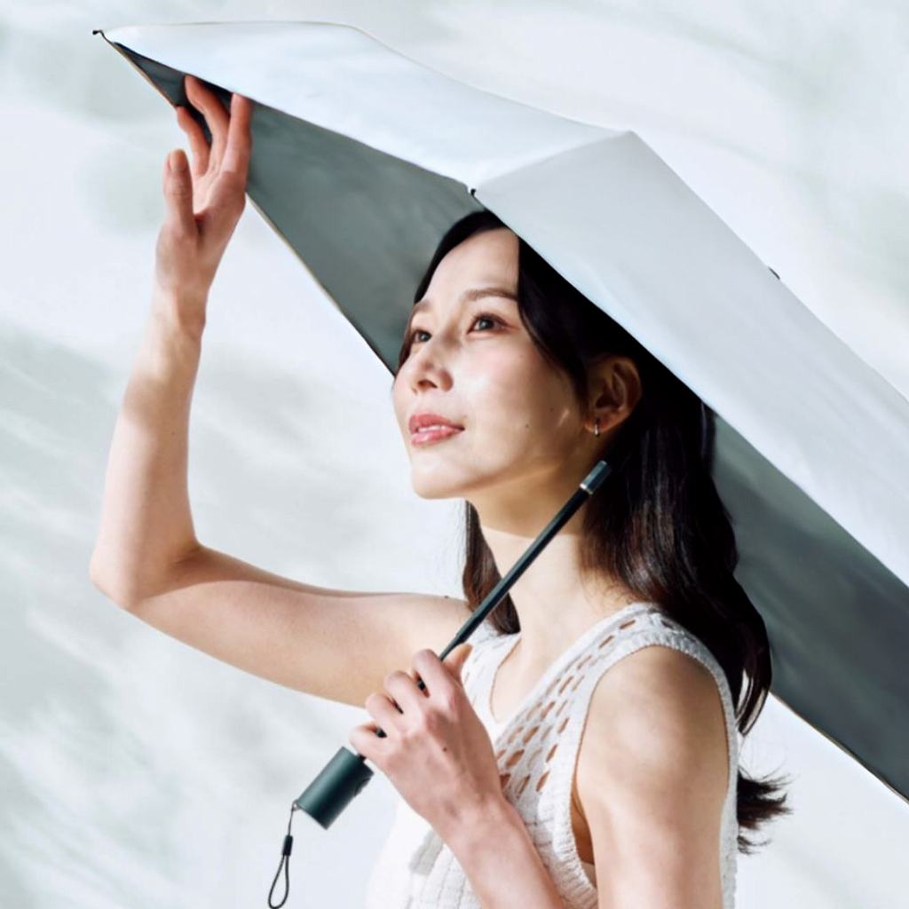 Rakuten - 超軽量 日傘 自動開閉 ホワイト 50cm 完全遮光 遮熱 晴雨兼用 マジカルテックプロテクション Auto Open＆Close 50 プレーン WH 折りたたみ傘