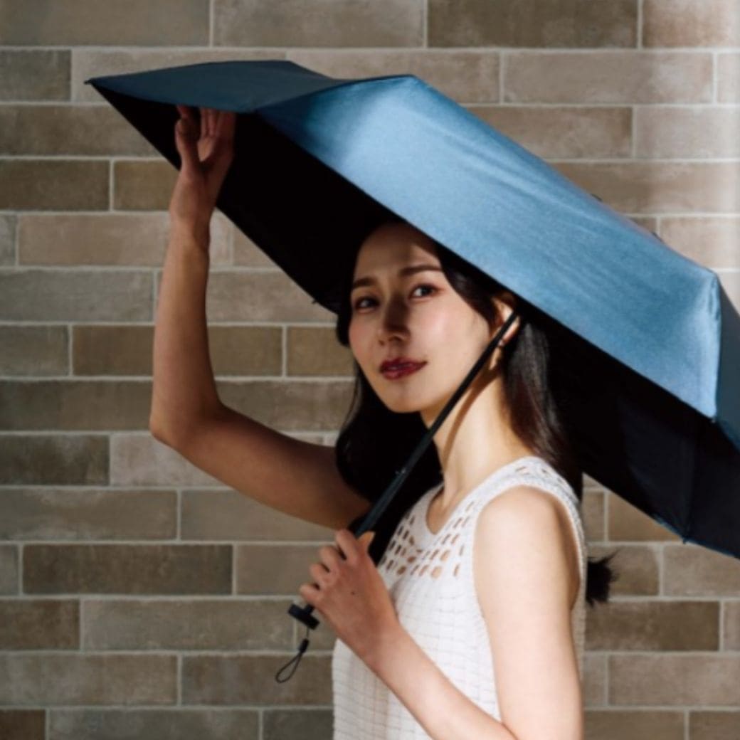 Rakuten - 超軽量 日傘 耐風 ブラック 55cm 完全遮光 遮熱 晴雨兼用 マジカルテックプロテクション Tough Wrib 55 プレーン BK 折りたたみ傘