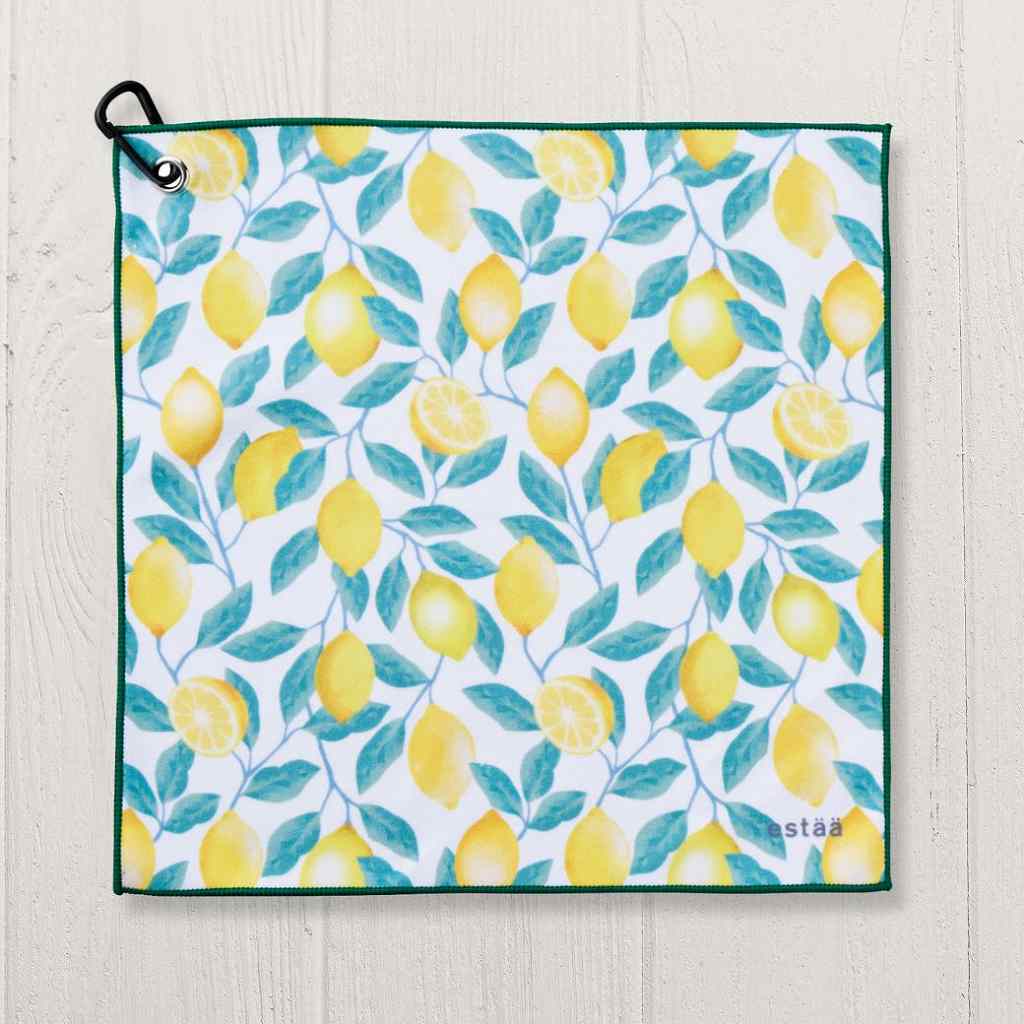 Rakuten - くっつきタオル レモンパラダイス ホワイト カラビナ付き ギフト 傘入れ ペットボトルカバー 傘袋