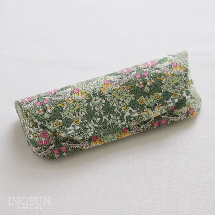 Rakuten - リバティ メガネケース 02 ストロベリーシーフスプリング GR フローレットロンドン スリム コンパクト セミハード Strawberry Thief Spring ギフト