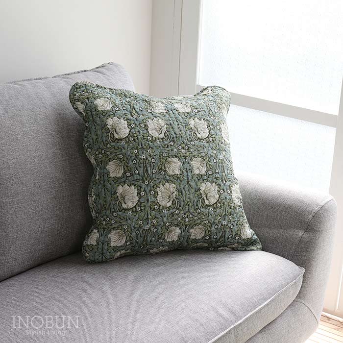 Rakuten - 限定価格 キルト クッションカバー クラシカルフラワー 45 × 45cm 花柄 キルトのある暮らし 母の日