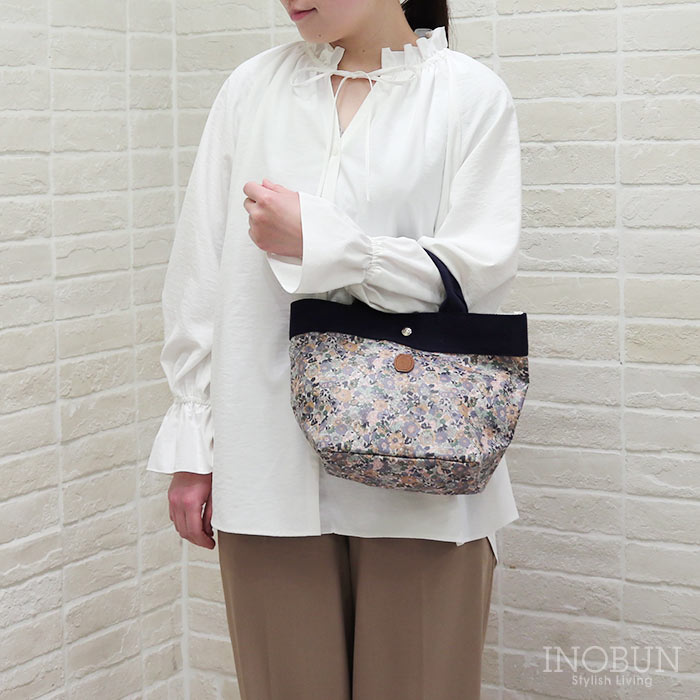 Rakuten - Coupole リバティ 舟形トートバッグ Sサイズ Nell, Annie & May ネル、アニー＆メイ マチ広め PVCコーティング 日本製 LIBERTY クーポール