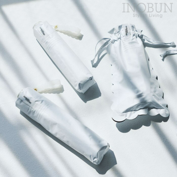 乐天商城 - 【数量限定】白の頂 ラディクール 日傘 50cm スカラップ 折りたたみ 白 放射冷却 完全遮光 遮熱 晴雨兼用