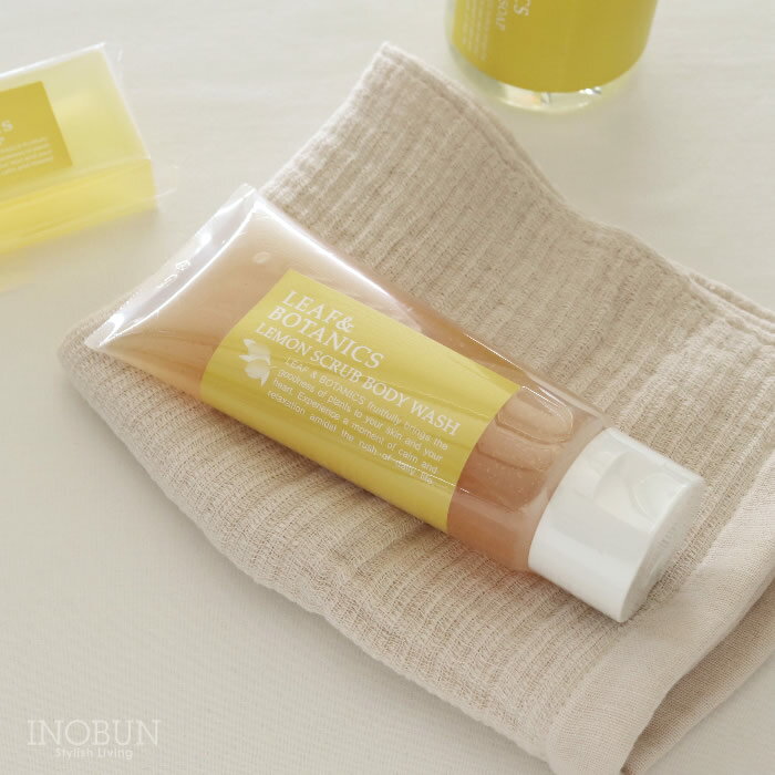 リーフ&ボタニクス 春夏限定 スクラブ ボディウオッシュ レモン 220g ひんやり LEAF&BOTANICS 日本製 松山油脂