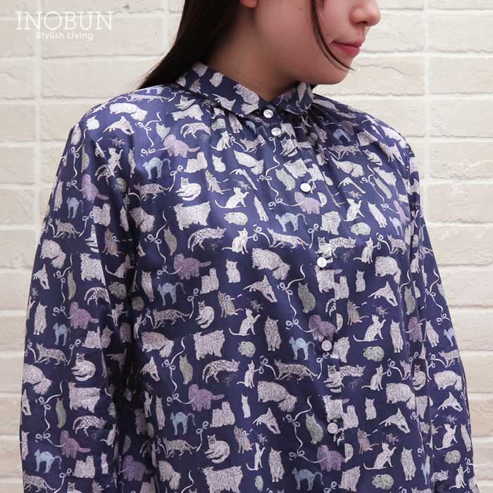 Rakuten - J.Sloane リバティ ベーシック角衿ブラウス Koh & Eito/25AU コー・アンド・エイト 7分袖 Mサイズ LIBERTY ジェイスローアン