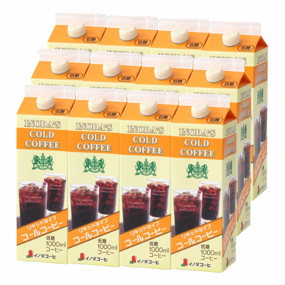 Rakuten - イノダコーヒ リキッドコールコーヒー12本入(低糖) 1000ml×12