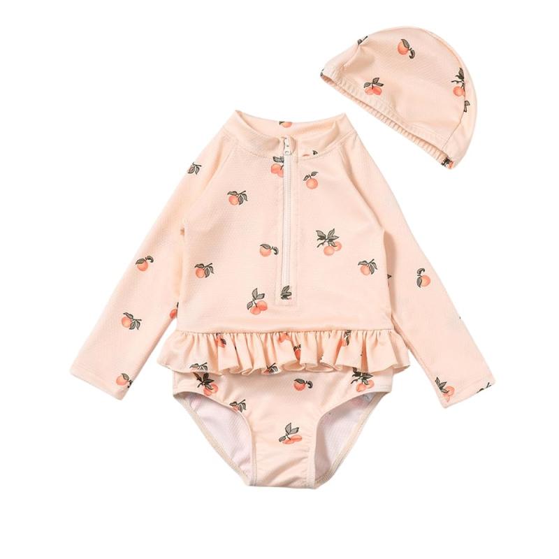 [Yolrky] ベビー 水着 女の子 オールインワン 赤ちゃん 水着 女の子 ラッシュガード 子供 キッズ スイムウエア 80 90 100 110 120 130cm