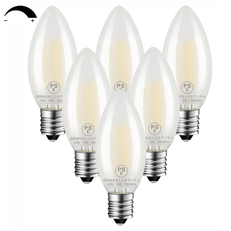 ZYYRSS エジソン電球 LED シャンデリア電球ローソク型 60W形相当 720lm E26 6W 復古電球 2700K 電球色 ..