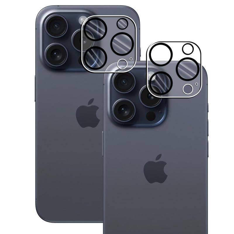 対応 iPhone 15 Pro/iPhone 15 Pro Max 適用カメラ レンズ 保護フィルム 対応 iPhone 15 PRO 適用カメラ保護フィルム レンズ保護ガラスフィルム 硬度9H スクラッチ防止 気泡ゼロ 飛散防止処