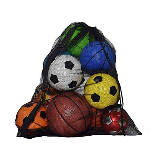 siawadeky スポーツ用品収納バッグ メッシュ巾着型 大容量70*90cm ボール十数個入れ サッカーボール収納バッグ アウトドアメッシュバッグ 肩掛け 学校 (ブラック, 1pcs) siawadeky スポーツ用品収納バッグ メッシュ巾着型 大容量70*90cm ボール十数個入れ サッカーボール収納バッグ アウトドアメッシュバッグ 肩掛け 学校 (ブラック, 1pcs)