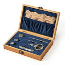 D&D 刺繍はさみセット 木製ヨーロッパのアンティークヴィンテージ縫製キット 手芸用 ハサミ 糸きりハサミ アンティーク風 縫製はさみ 裁縫 DIYツール 縫製...