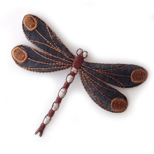 アイロンワッペン【トンボ Dragonfly】アメリカ 刺繍 アップリケ 大