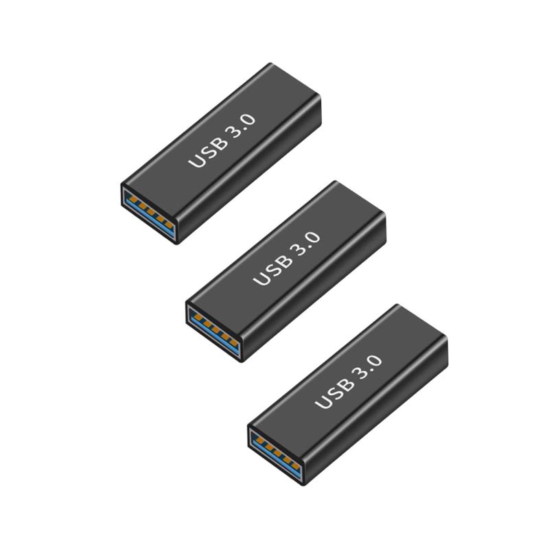 USB-C メス to USB-A メス 変換アダプタ 3個入り USB3.1 10Gbps高速データ転 アダプター Type-C メス - Type-A メス 中継アダプタ USB3.1 Gen2 変換コネクタ 5A急速充電 タイプC タイプA 3個セ