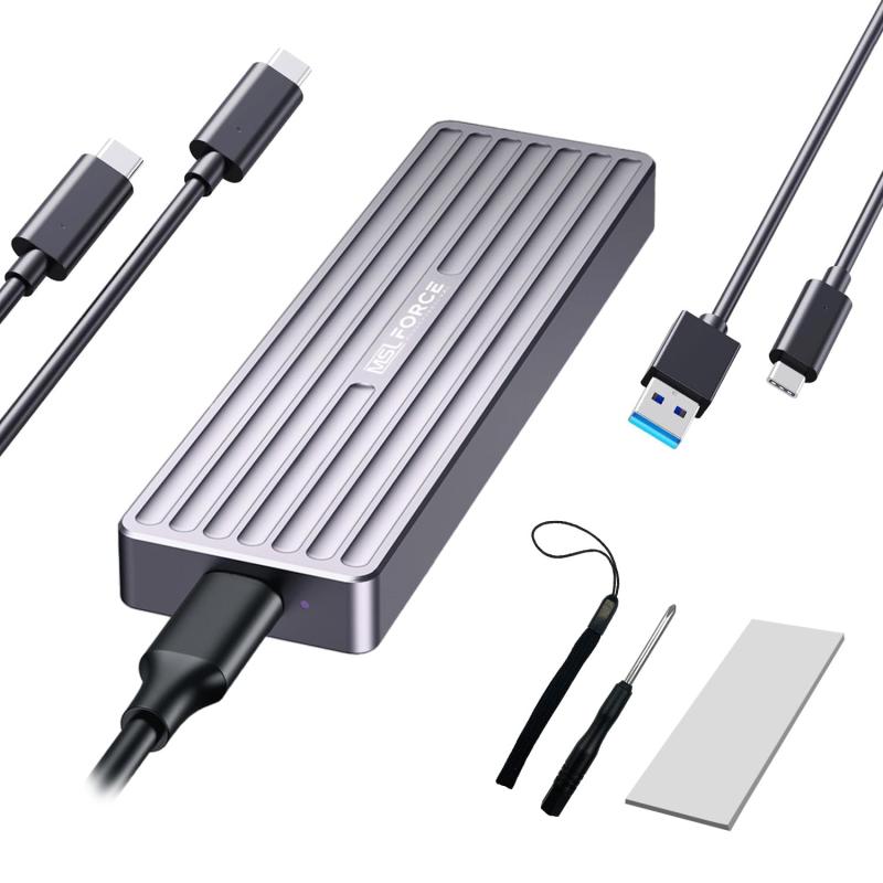 安心の日本企業 M.2 SSD NVME SATA 両対応 外付けケース 10Gbps データ転送 1000MB/s M-Key M&B Key 2242 2260 2280 USB-A USB-C USB3.2 Gen2 Type-C 放熱性