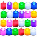 Yixintech キャンドルライト LED 蝋燭 LEDティーライトキャンドル クリスマス/パーティー/結婚式/誕生日/お祭りのお祝いの装飾用
