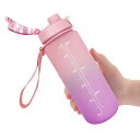 MYEEDA ウォーターボトル 直飲み スポーツ ランニング 水筒 プラスチック水ボトル メモリ付き 水筒 おしゃれ 洗いやすい bpaフリー マグボトル 耐高...
