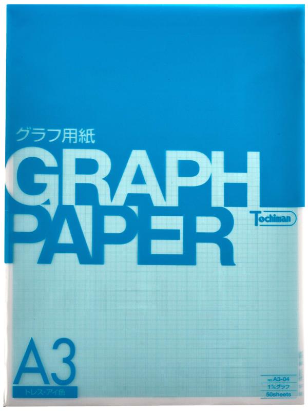 SAKAEテクニカルペーパー 1mm方眼紙 トレーシングペーパー45g/m2 A3 アイ色