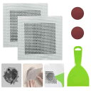 LOYELEY 壁穴補修キット リペアプレート 2枚入り 壁修理パッチ 天井修理パッチ 壁 穴 補修用壁紙 穴埋め 壁穴埋め補修 グラスファイバーメッシュ アル...