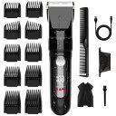 バリカン【2024新登場 USB充電式】ヘアカッター メンズ 電動ばりかん 散髪用 自動研磨 プロ仕様 0.8-24mm対応 LEDディスプレイ 2段階モード ...