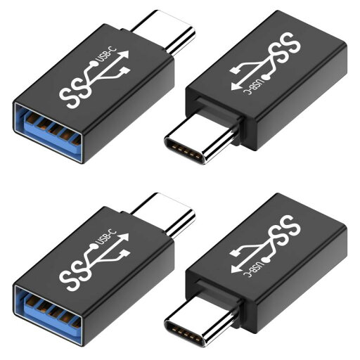 KHkuahai USB-C USB 3.2 変換アダプタ 4パック-最大10Gbpsの高速データ転送-3A充電-USB Type-CオスからUSBメス OTG対応 iPhone 15 Pro Max MacBook Pro 2021 MacBook A KHkuahai USB-C USB 3.2 変換アダプタ 4パック-最大10Gbpsの高速データ転送-3A充電-USB Type-CオスからUSBメス OTG対応 iPhone 15 Pro Max MacBook Pro 2021 MacBook A
