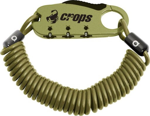 クロップス(crops) コンパクトワイヤーロック Q3 | 3mm×1800mm 3桁ダイヤル CP-SPD08 クロップス(crops) コンパクトワイヤーロック Q3 | 3mm×1800mm 3桁ダイヤル CP-SPD08