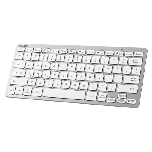 バッファロー Bluetooth5.0対応 コンパクト キーボード PC/Windows/Mac / iPhone16 対応 リモート テレワーク 在宅 US配列 シルバー BSKBB335SV バッファロー Bluetooth5.0対応 コンパクト キーボード PC/Windows/Mac / iPhone16 対応 リモート テレワーク 在宅 US配列 シルバー BSKBB335SV