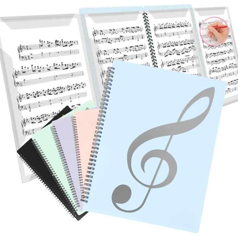 Solf 【ピティナ支部長監修】楽譜ファイル 4面 （5色） 書き込める 見開き A4 10枚/40面 ピアノ 吹奏楽