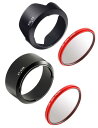 ZEROPORTJAPAN レンズフード EW-53 ET-54B レンズフィルター 49mm & 52mm (4点セット) Canon EOS Kiss M ...
