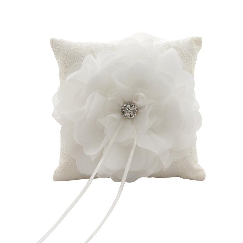 misakinoya リングピロー 完成品 ふわふわ シフォン フラワー リボン 指輪交換 リングピロー ウエディ..