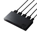 エレコム HDMI切替器 (セレクター) 3入力1出力 4K(4096×2160)60Hz 選べる自動・手動切替機能 ノイズに強いメタルケース ブラック DH-SW4KB31BK/E(2)