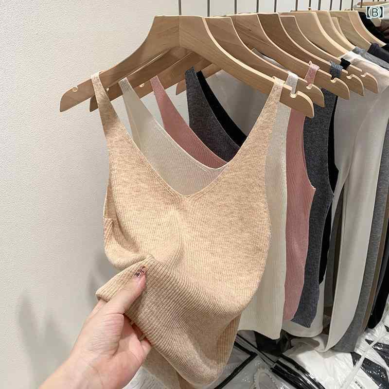 Tánctop camiseta dama interior nórdico estrecho delgado rebaño estirado apto sin tierra estirado vestido delgado usada por fuera viajes citas verano dulce — vista 3