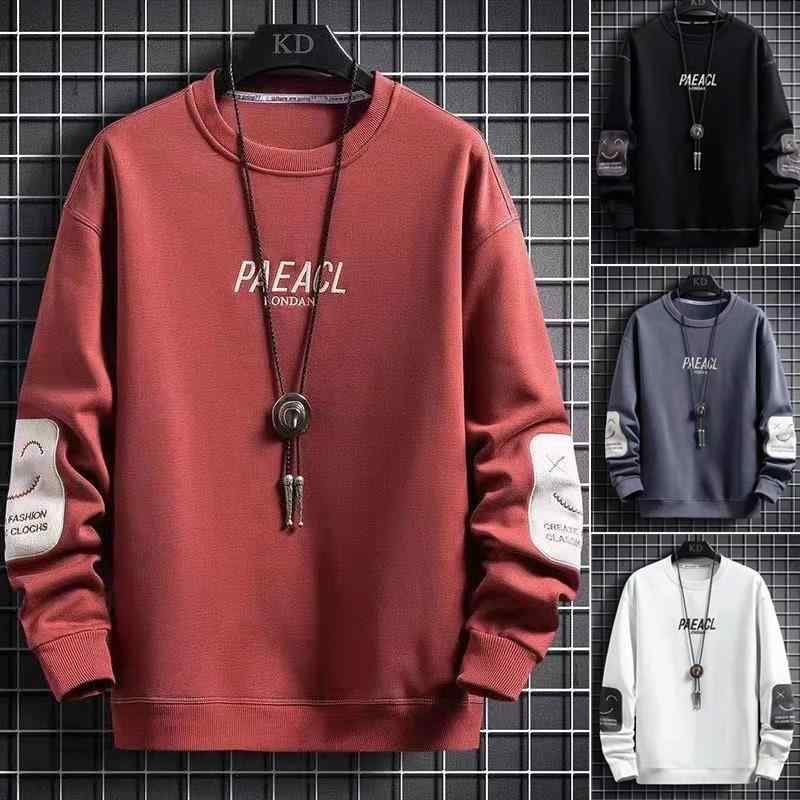 Tシャツ メンズ 長袖 春秋 カジュアルTシャツ トップス 男性Tシャツ ファッションTシャツ おしゃれTシャツ シンプルTシャツ ベーシックTシャツ 定番Tシャツ 丸首Tシャツ かっこいいTシャツ 人気Tシャツ トレーナー風Tシャツ