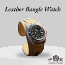 Leather Bangle Watch(レザーバングルウォッチ) メンズ 本革 レディース 贈りもの 姫路レザー エイジング ハンドメイド 伊の蔵・レザー