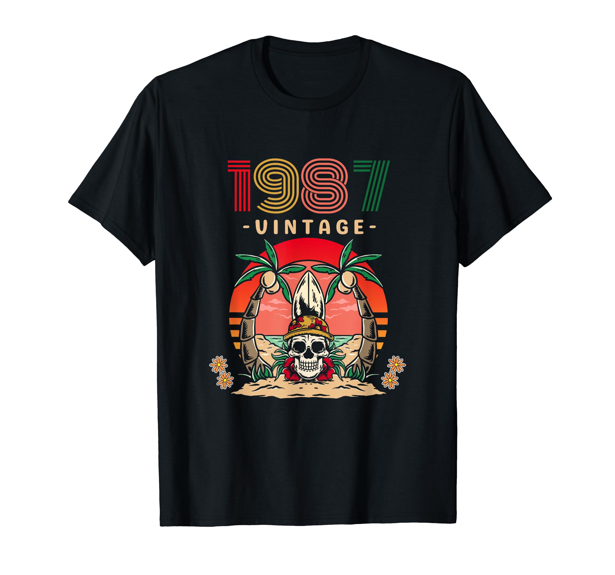 ビンテージ ヤシの木 1987年代 カセットテープ 誕生日 Tシャツ