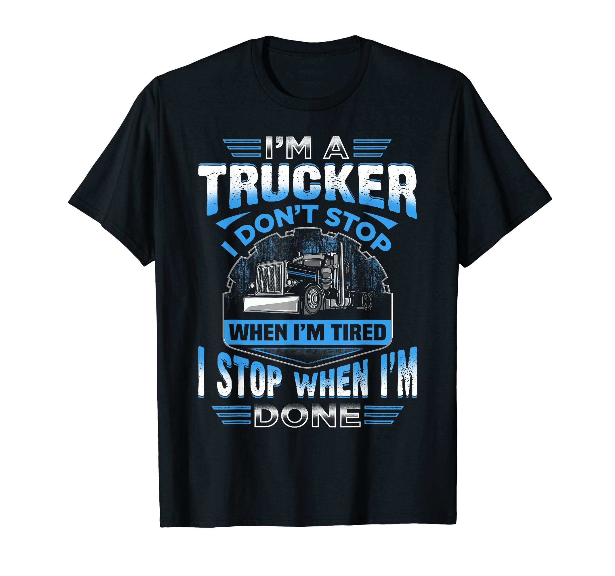 Funny Trucker Truck Driver Trucking Dads Father Men Tシャツ