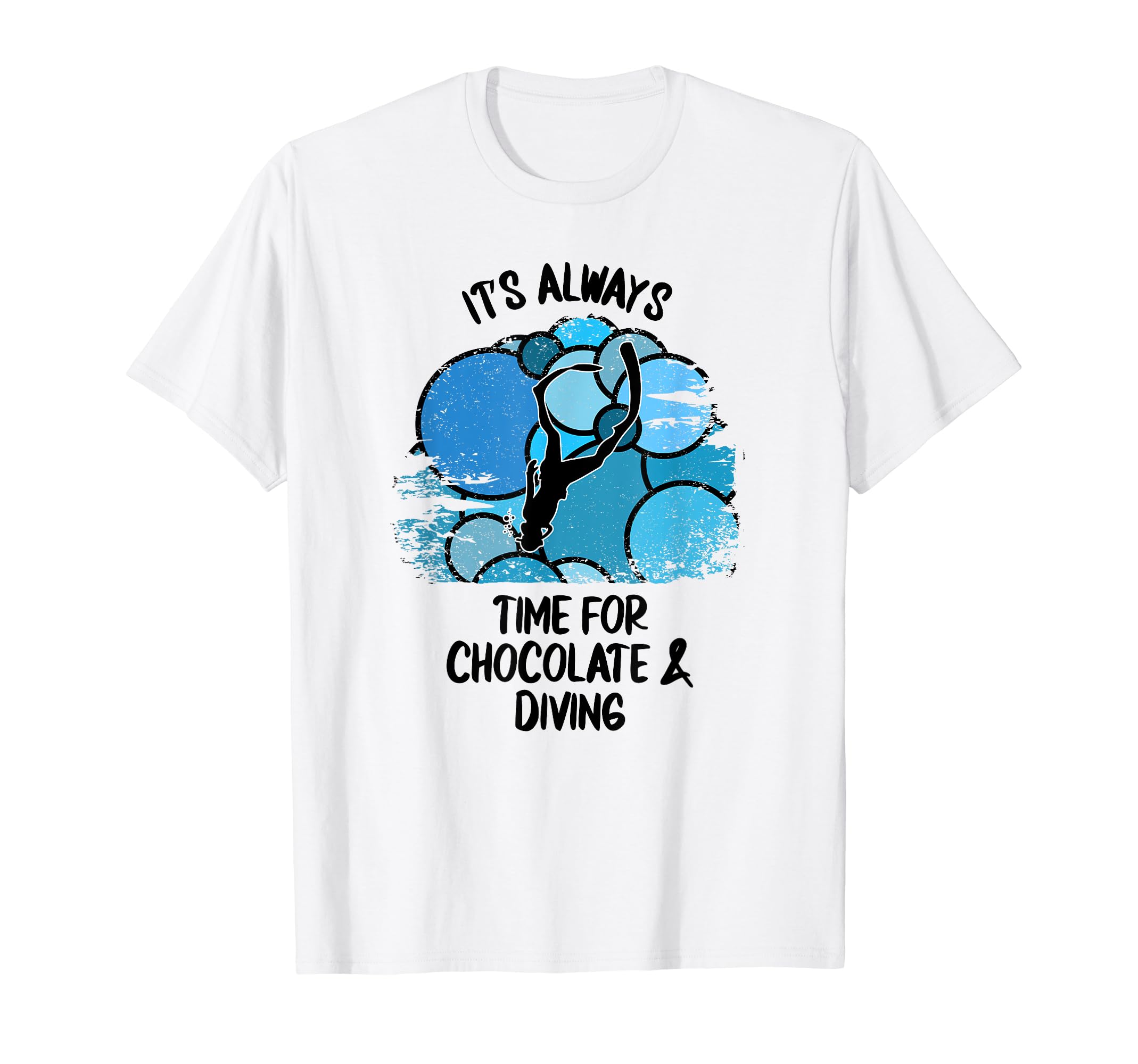 ダイバー ダイビング 無呼吸 スポーツ ダイバー ウォーター シーチョコレート Tシャツ
