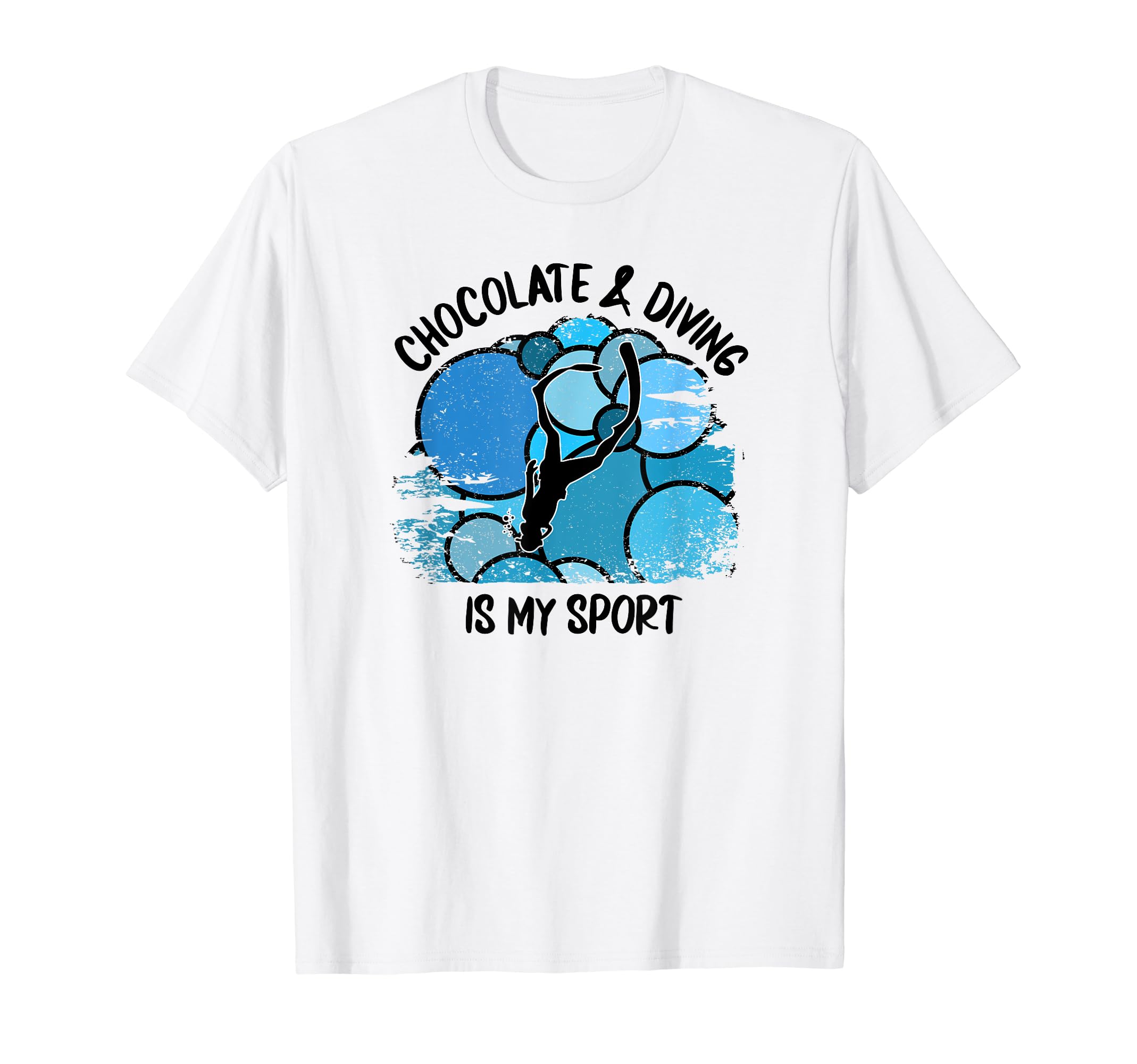 ダイバー ダイビング 無呼吸 スポーツ ダイバー ウォーター シーチョコレート Tシャツ