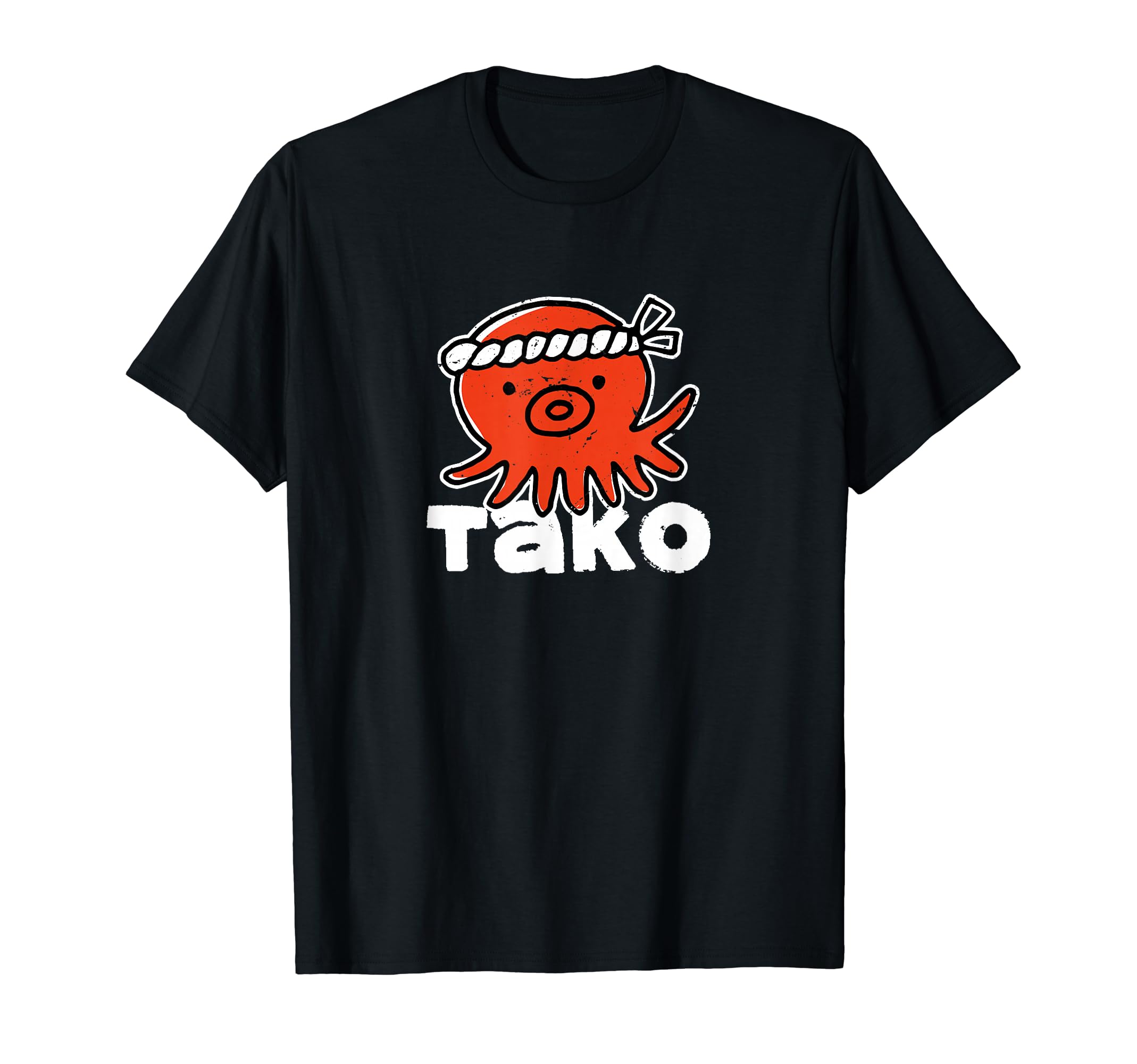 たこ たこ焼き 蛸 TAKO タコ イラスト おもしろ かわいい 簡単 かっこいい 剥がれ風 デザイン Tシャツ