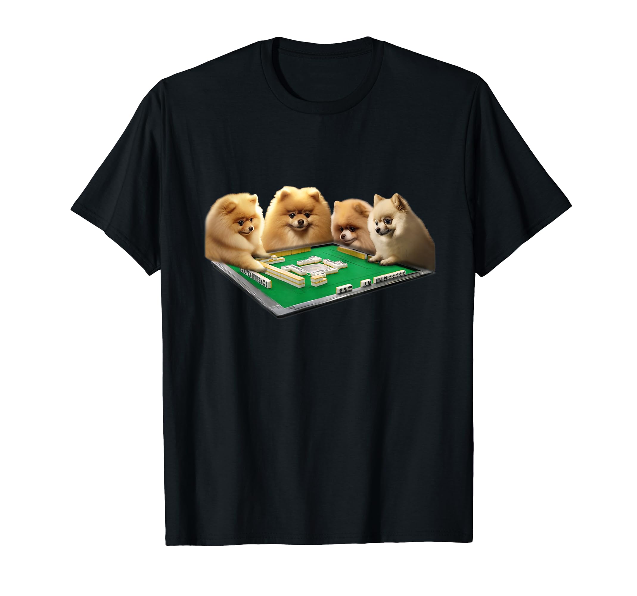 ポメラニアン 犬 麻雀 面白いtシャツ 文字入り メンズ おもしろ 面白い 服 おもしろグッズ プレゼント ..