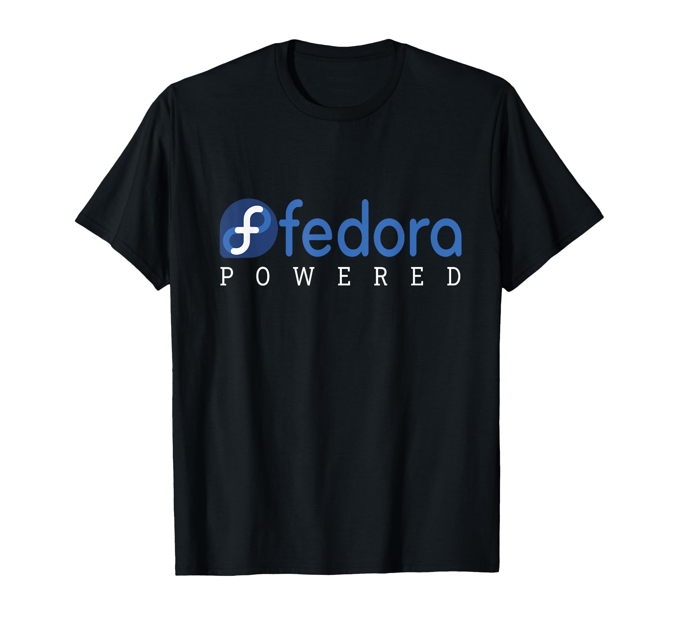 Fedora Linux ティータグラインとロゴオープンソースOSを搭載。 Tシャツ