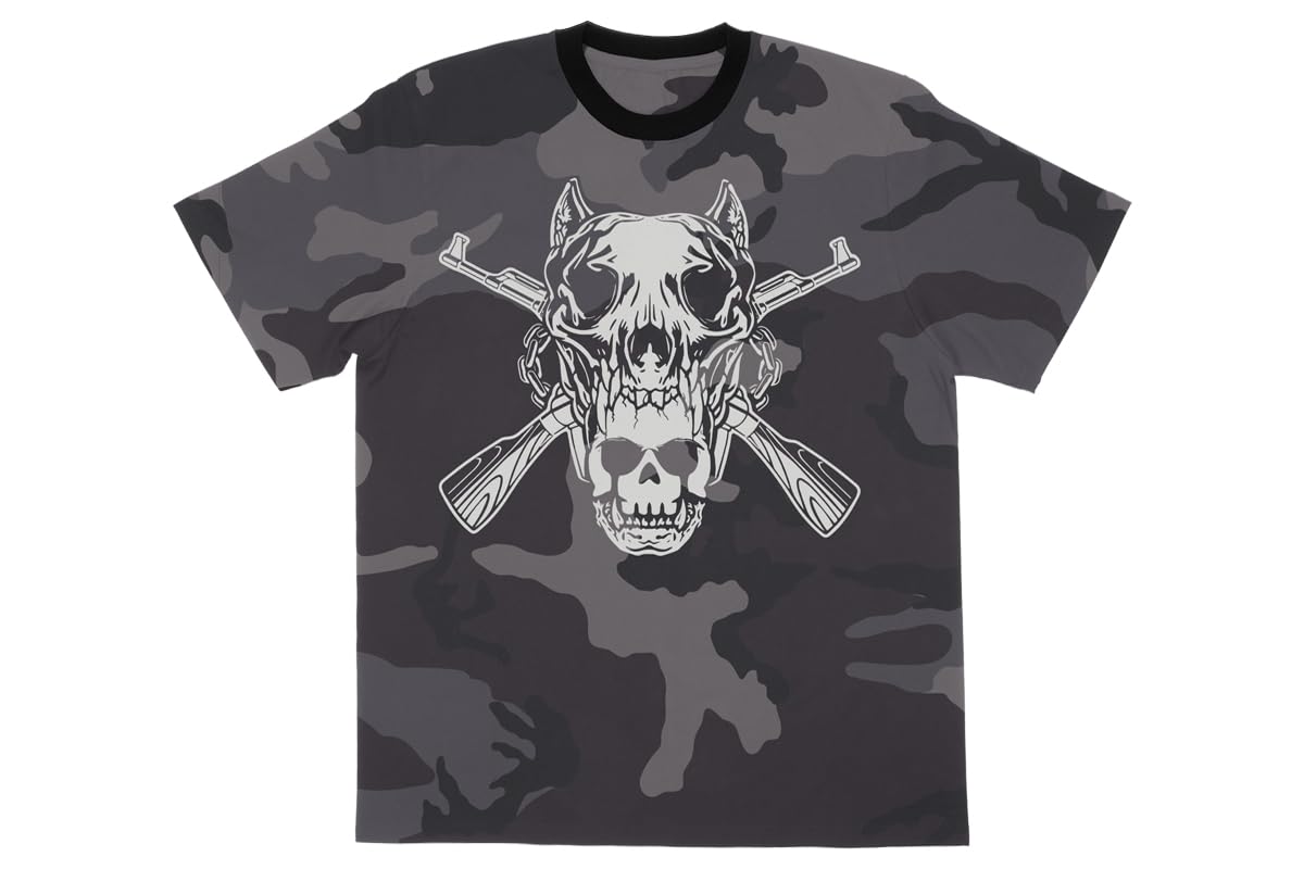 新日本プロレスリング Tシャツ BULLET CLUB WAR DOGS ドライTシャツ 2024 ブラックウッドランドカモ M ..