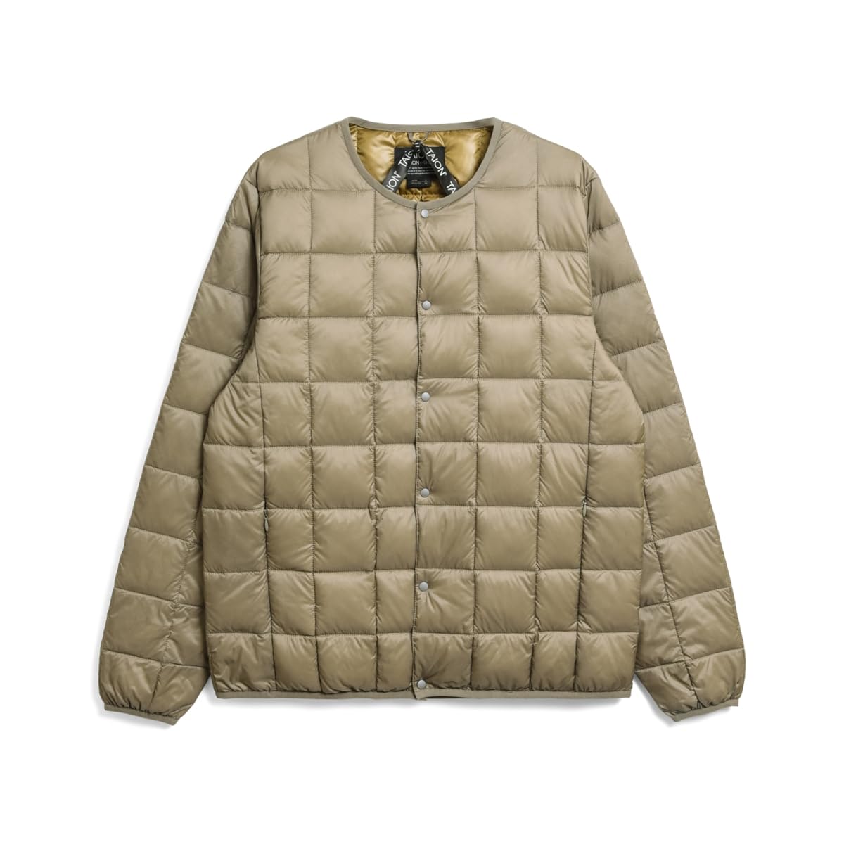 [タイオン] メンズ ベーシック オーバーサイズ クルーネックボタン ダウンジャケット 104OS カーキ XL