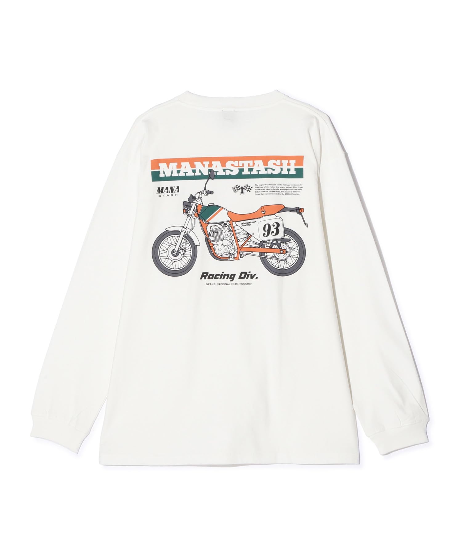 [�ޥʥ����å���] PUMICE L/S TEE RACING DIV. ��� S 030 �ۥ磻�� 792-5230009
